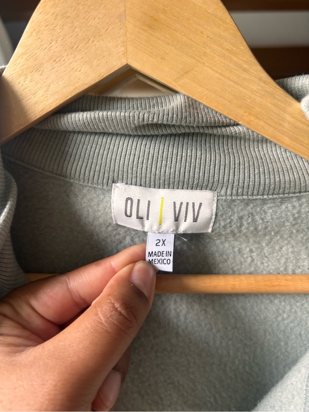 OLI VIV | quarter zip sweater | size 2x - Picture 4 of 4